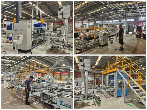 Dernières solutions de l'entreprise Kefan Home Furnishing améliore l'efficacité de la production avec une scie à quatre côtés traversante avancée et un centre de traitement du matériel