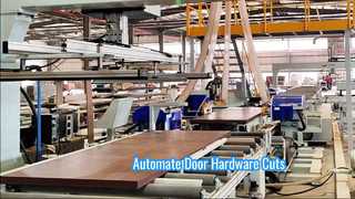 Khóa trung tâm gia công lá cửa DXJ & Khe bản lề CNC Dây chuyền CNC