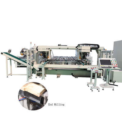 Buen precio Anti deformación de la línea de producción de la máquina de fabricación de puertas de madera CNC en línea