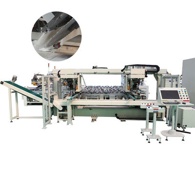 Bon prix Machine automatique à cristaux de porte en bois CNC, centre de traitement de la scie à double extrémité en ligne