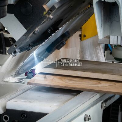 Bon prix Through-Feed Automatic Wood Door Cutting Machine With Servo Belt Conveyor online